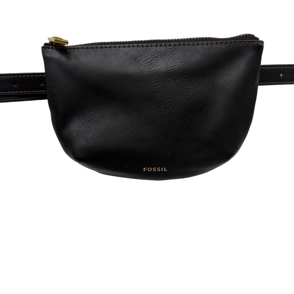 Fossil Fanny Pack Belt Bag Gold Tone PRESLEY Minimalist Mens Womens